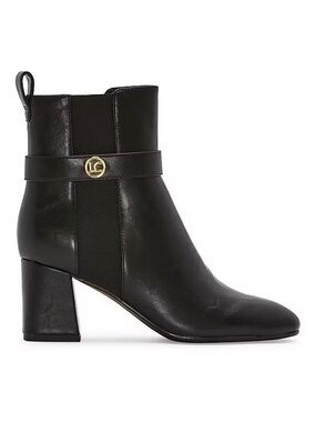 Liz Claiborne Black Mid-Calf Block Heel Booties zip up Size 9